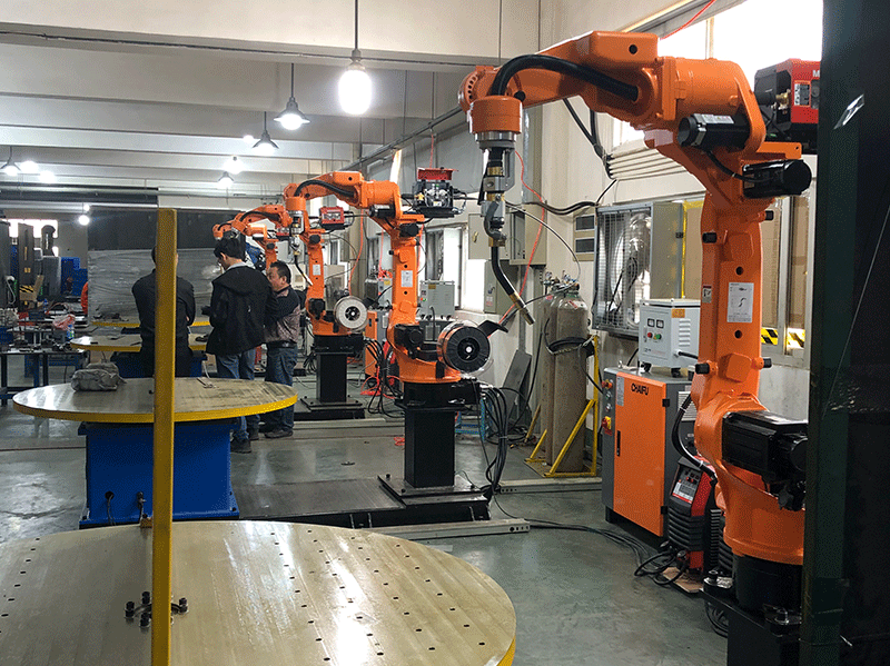 五金件旋轉(zhuǎn)平臺(tái)焊接機(jī)器人工作站